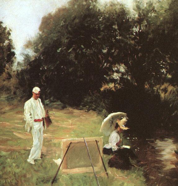 John Singer Sargent Dennis Miller Bunker Painting at Calcot Germany oil painting art